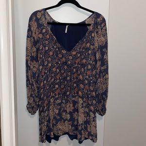 Free People Floral Tunic Dress (Size small)